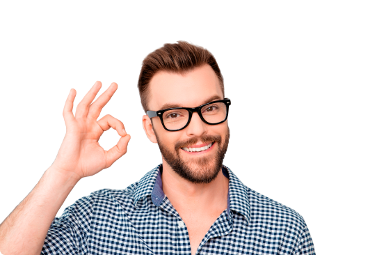 Мужчина показывающий Окей Мужчина показывающий Окей